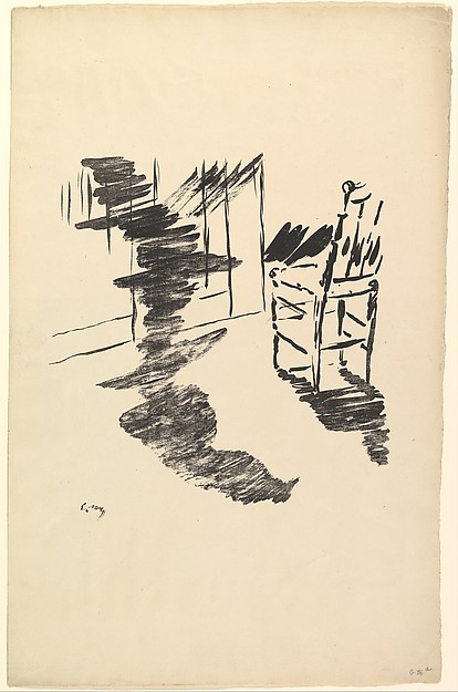 Edouard Manet, The Shadow that Lies Floating on the Floor, from "The Raven" by Edgar Allan Poe