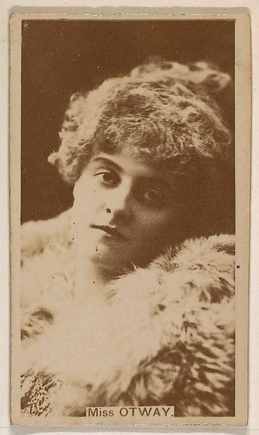 Kinney Brothers Tobacco Company, Miss Otway, from the Actresses series (N245) issued by Kinney Brothers to promote Sweet Caporal Cigarettes