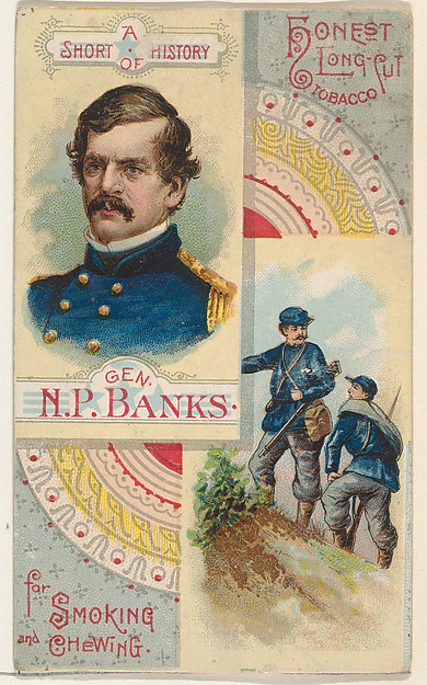W. Duke, Sons & Co., A Short History of General Nathaniel P. Banks, from the Histories of Generals series (N114) issued by W. Duke, Sons & Co. to promote Honest Long Cut Smoking and Chewing Tobacco
