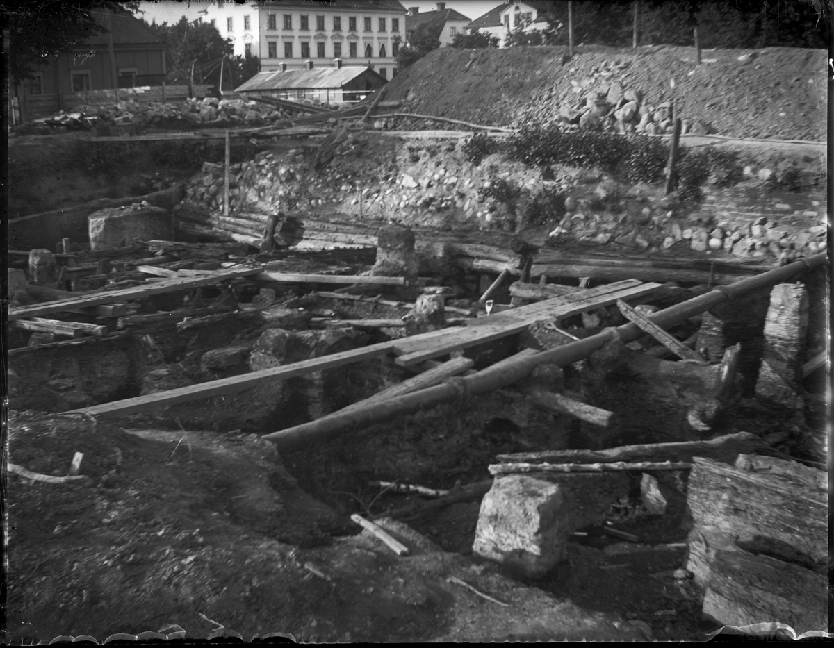 Okänd,, Arkeologisk utgrävning, Studentholmen, Uppsala 1907