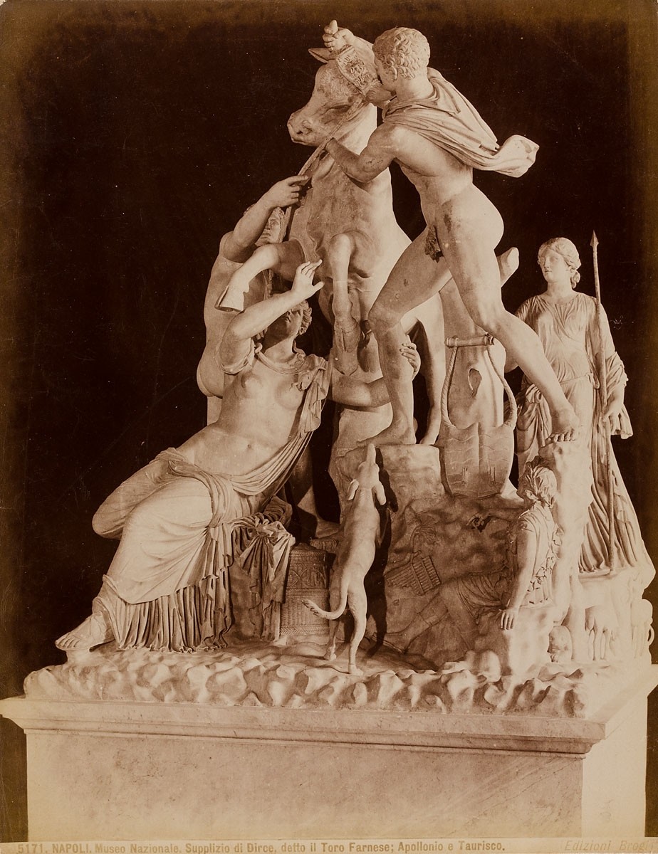 Giacomo Brogi, Napoli, Museo Nazionale. Supplizio di Dirce, detto il Toro Farnese, Apollonio e Taurisco