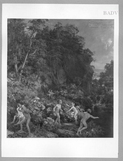 Christian Friedrich Gille, Bathing boys in a valley