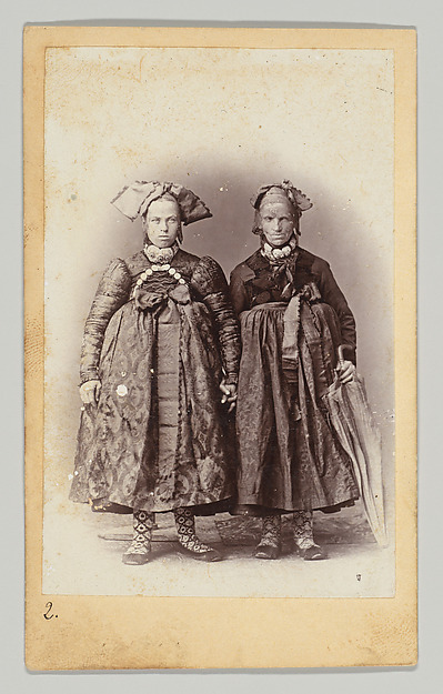 Unknown, [Two Women in Regional Dress; Seen From Front and Back]