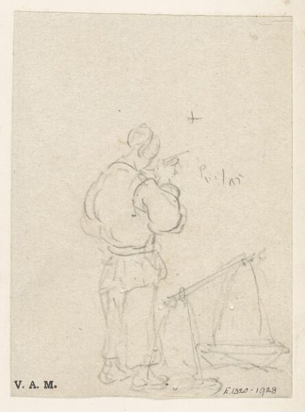 George Chinnery, A Chinese man eating from a bowl