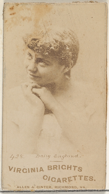 Allen & Ginter, Card 428, Daisy England, from the Actors and Actresses series (N45, Type 1) for Virginia Brights Cigarettes