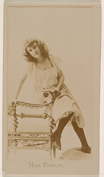 Kinney Brothers Tobacco Company, Mae Powers, from the Actresses series (N245) issued by Kinney Brothers to promote Sweet Caporal Cigarettes