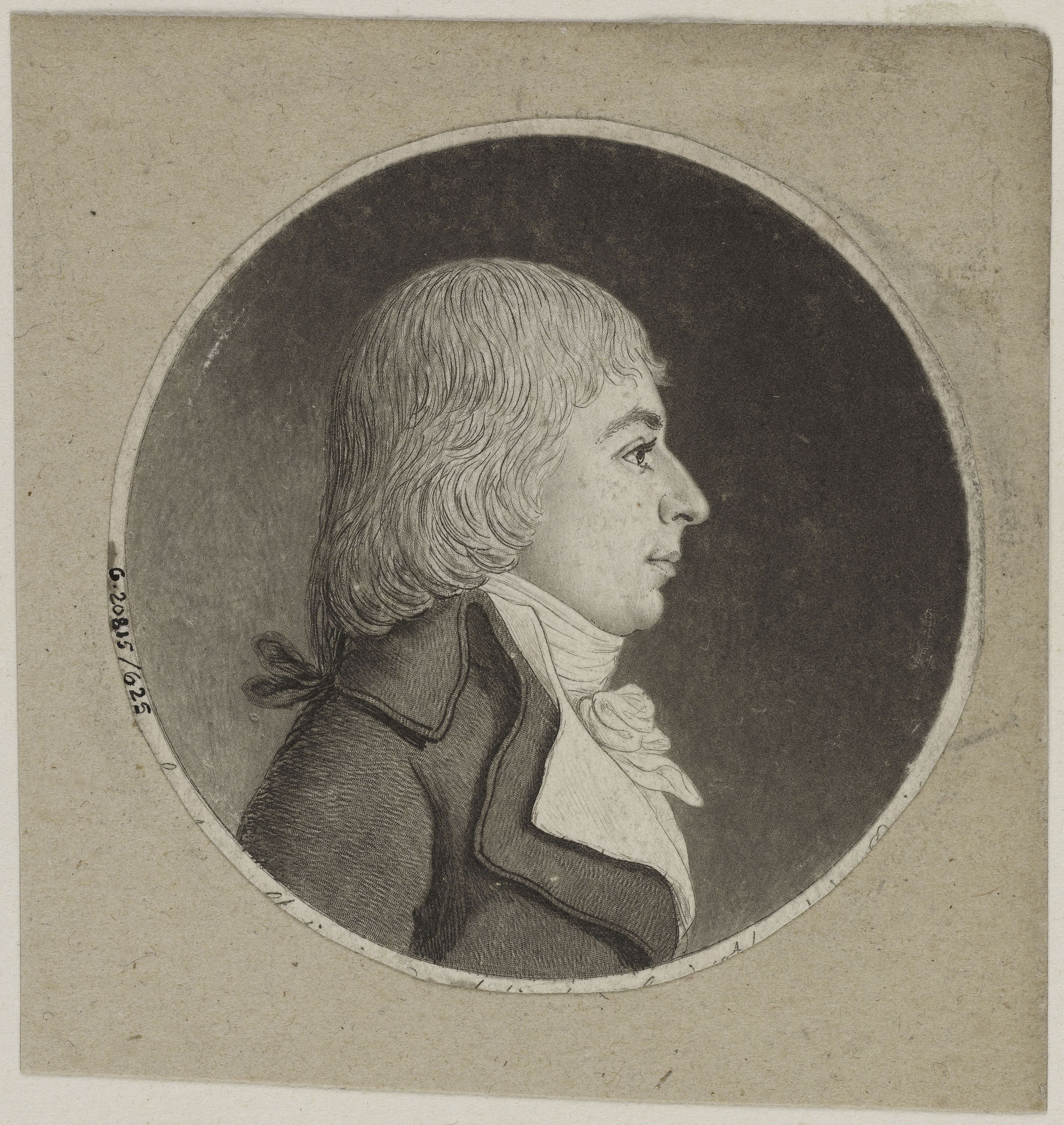 Edmé Quenedey, Portrait d'un homme, fin XVIIIème siècle/début XIXème siècle