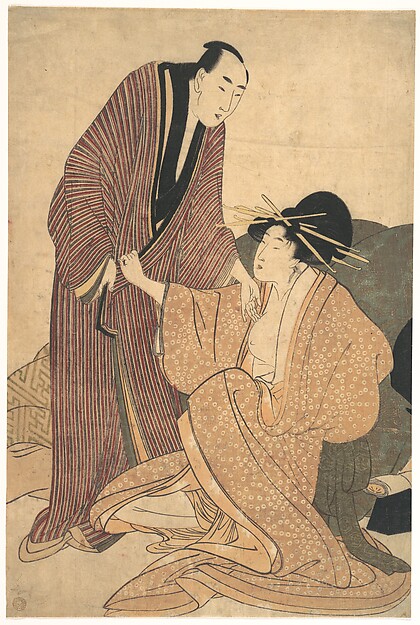 Kitagawa Utamaro, Parting of Lovers: Courtesan and Her Lover