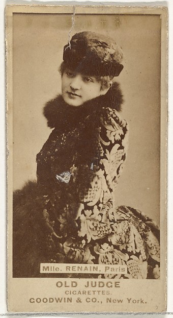 Goodwin & Company, Mlle. Renain, Paris, from the Actors and Actresses series (N171) for Old Judge Cigarettes