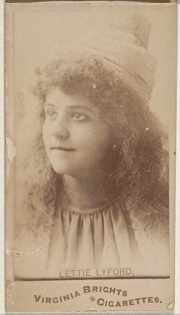 Allen & Ginter, Lettie Lyford, from the Actors and Actresses series (N45, Type 1) for Virginia Brights Cigarettes