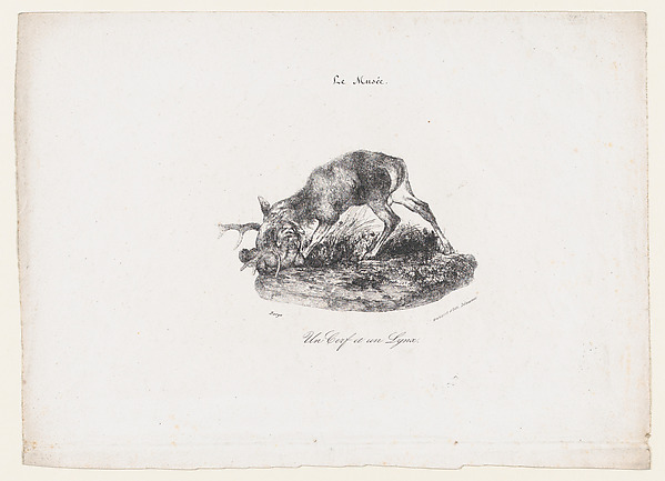 Antoine-Louis Barye, A Deer and a Lynx