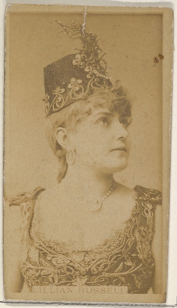 Allen & Ginter, Lillian Russell, from the Actors and Actresses series (N45, Type 8) for Virginia Brights Cigarettes