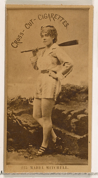 W. Duke, Sons & Co., Card Number 225, Mabel Mitchell, from the Actors and Actresses series (N145-2) issued by Duke Sons & Co. to promote Cross Cut Cigarettes