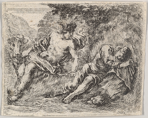 Stefano della Bella, Mercury and Argos, from "Game of Mythology" (Jeu de la Mythologie)