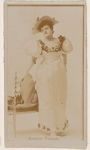 Kinney Brothers Tobacco Company, Evelyn Temple, from the Actresses series (N245) issued by Kinney Brothers to promote Sweet Caporal Cigarettes