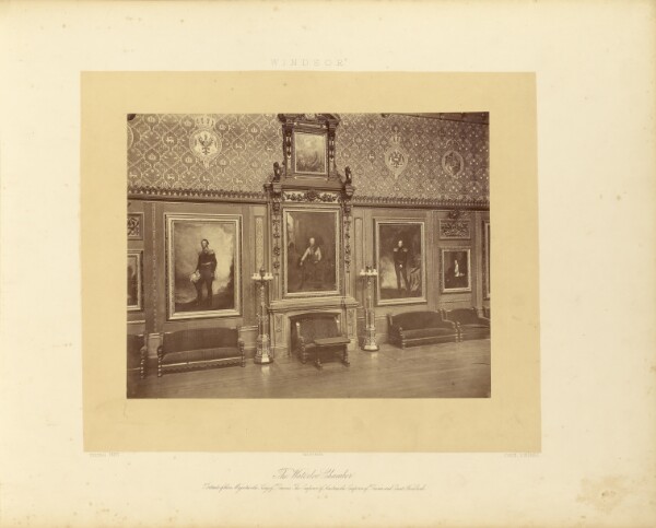 André Adolphe-Eugène Disdéri, The Waterloo Chamber. Portraits of Their Majesties the King of Prussia, the Emperor of Austria, the Emperor of Russia, and Count Nesselrode