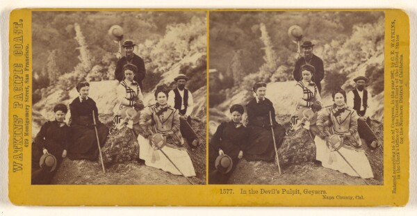 Carleton Watkins, In the Devil's Pulpit, Geysers, Napa County, Cal. (1577)