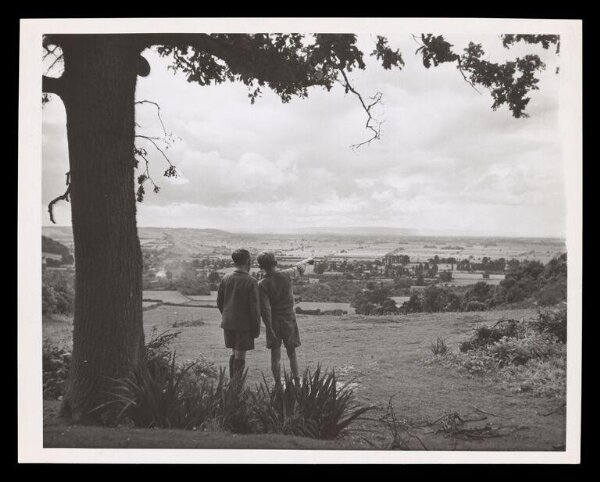 Hinde, John Wilfrid, Two Boys Overlooking a Landscape
