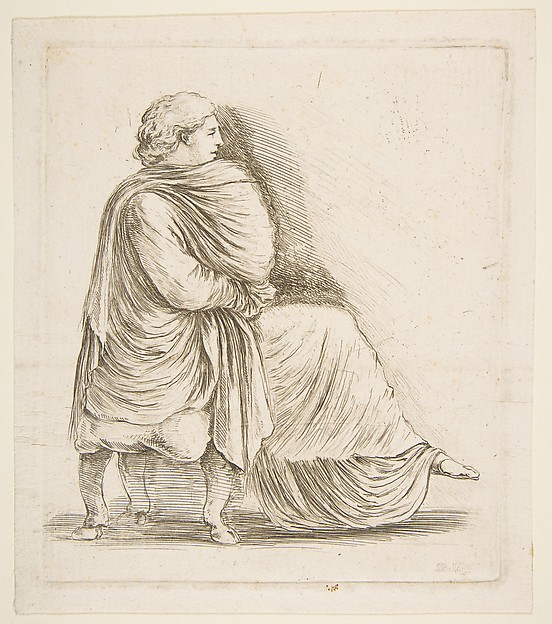 Stefano della Bella, Seated Woman in Profile after Antique Bas Relief