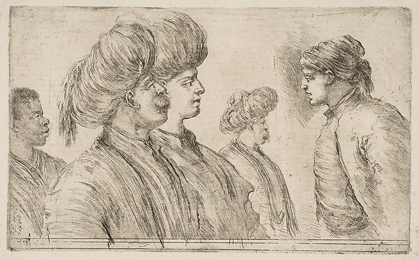 Stefano della Bella, Four Turks and a Black Man