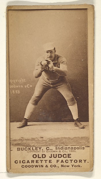 Goodwin & Company, Buckley, Catcher, Indianapolis, from the Old Judge series (N172) for Old Judge Cigarettes