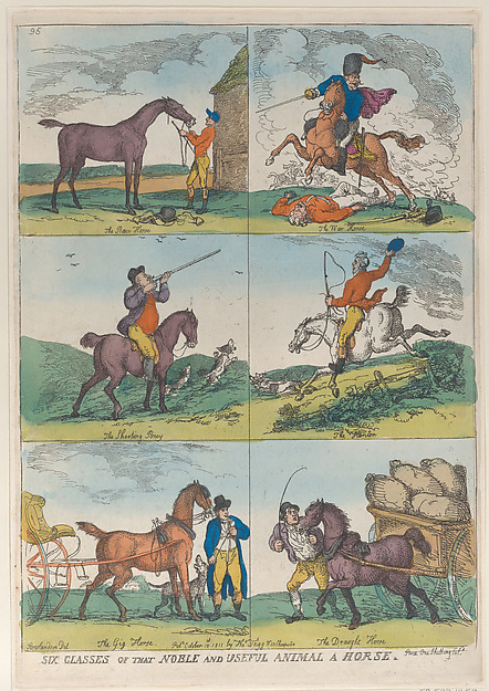 Thomas Rowlandson, Six Classes of the Noble and Useful Animal a Horse