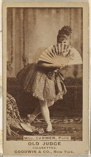 Goodwin & Company, Mlle. Carmen, Paris, from the Actors and Actresses series (N171) for Old Judge Cigarettes