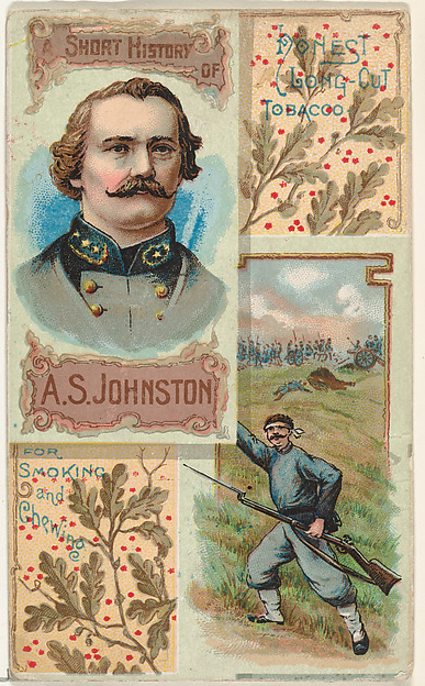 W. Duke, Sons & Co., A Short History: General Albert Sidney Johnston, from the Histories of Generals series (N114) issued by W. Duke, Sons & Co. to promote Honest Long Cut Smoking and Chewing Tobacco