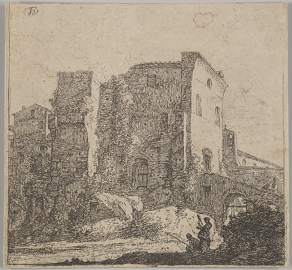 Thomas Wijck, A Woman Spinning and a Fisherman