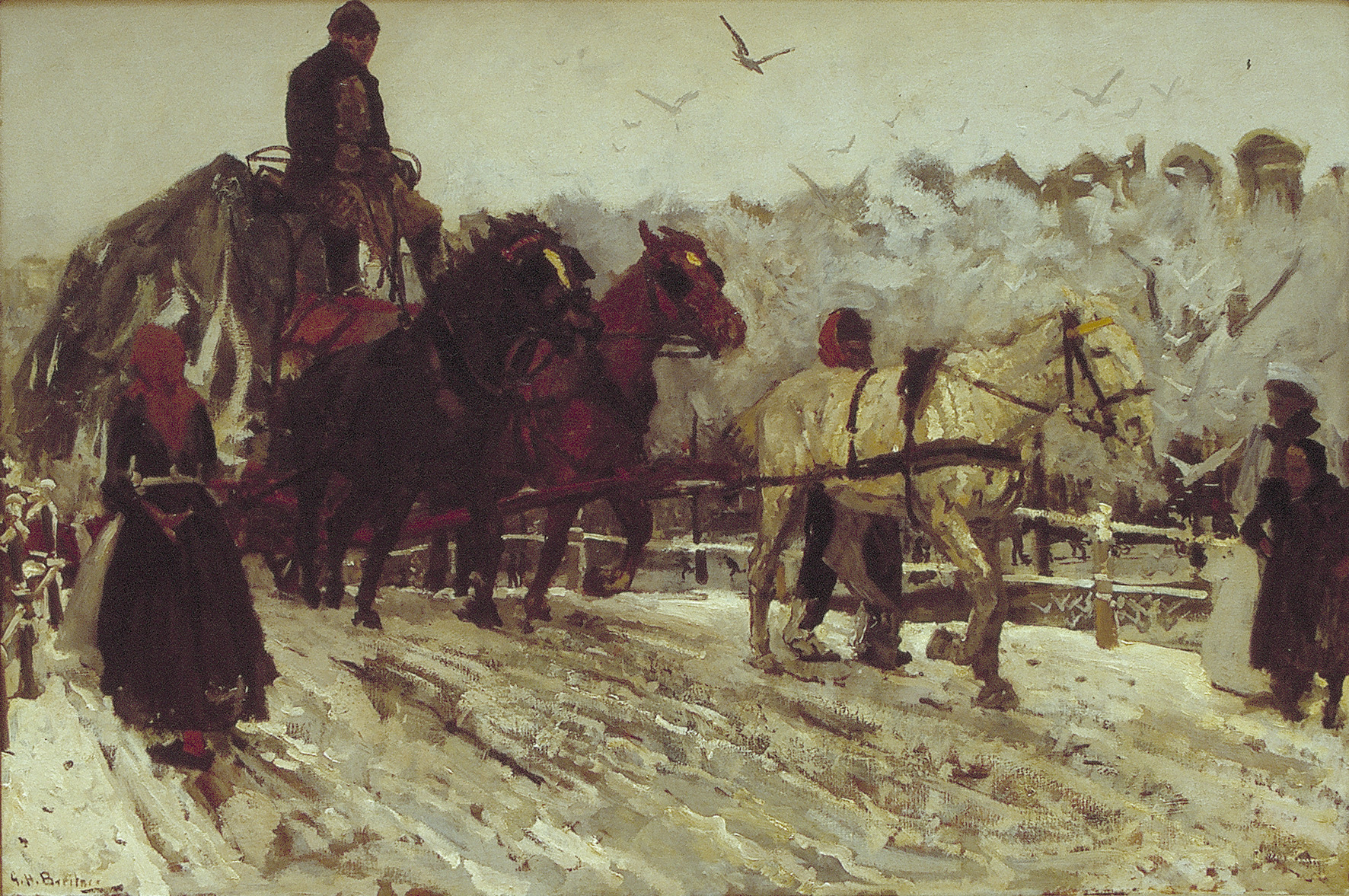 George Hendrik Breitner, Tug horses in the snow