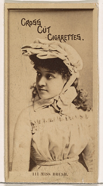 W. Duke, Sons & Co., Card Number 111, Miss Brush, from the Actors and Actresses series (N145-2) issued by Duke Sons & Co. to promote Cross Cut Cigarettes