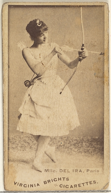 Allen & Ginter, Mlle. Del Ira, Paris, from the Actors and Actresses series (N45, Type 1) for Virginia Brights Cigarettes