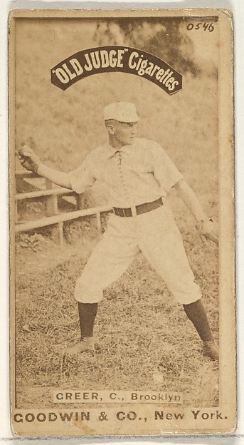 Goodwin & Company, Greer, Catcher, Brooklyn, from the Old Judge series (N172) for Old Judge Cigarettes