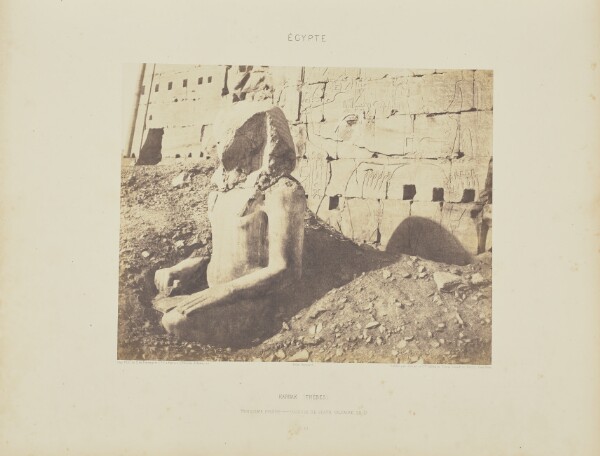 Félix Teynard, Karnak (Thèbes). Troisième Pylône - Colosse de Spath Calcaire, en D