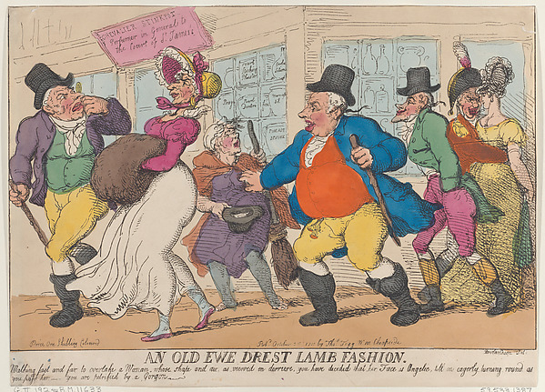 Thomas Rowlandson, An Old Ewe Drest Lamb Fashion