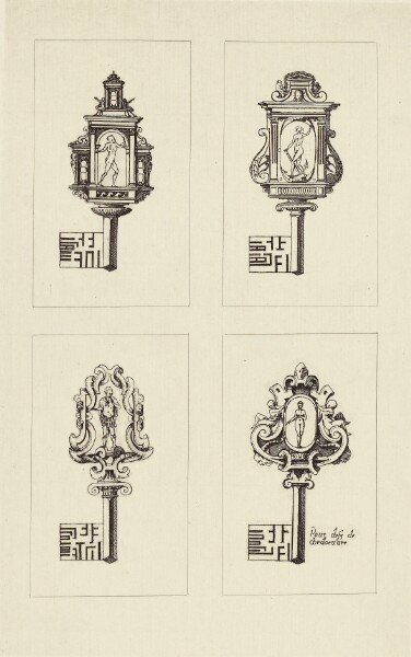 Édouard Baldus, [Design for Keys by Androuet du Cerceau]
