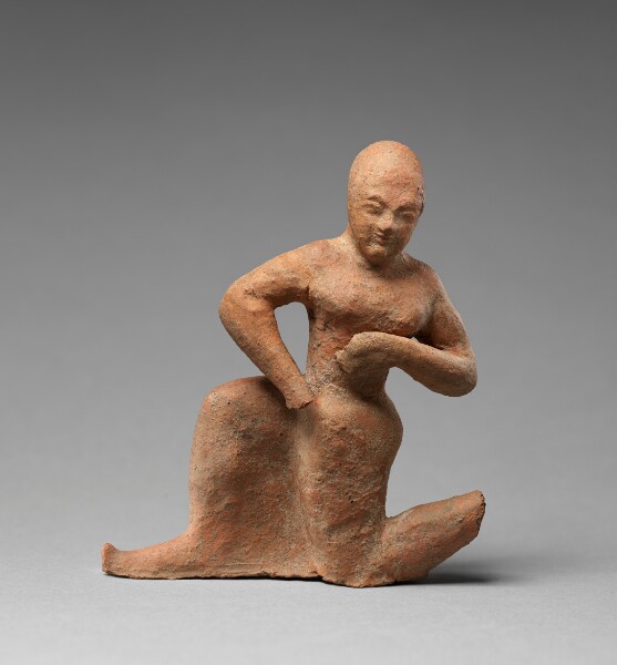 Unknown, Imitation of an Etruscan Terracotta Figure of a Running Woman and One Unjoined Fragment