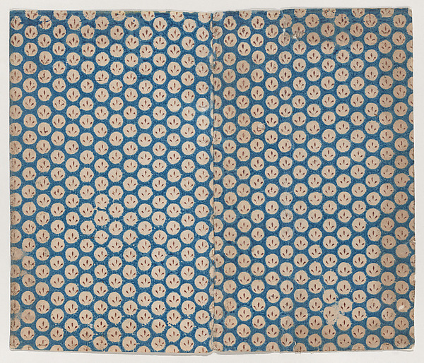 Anonymous, Book cover with overall pattern of three lines within circles