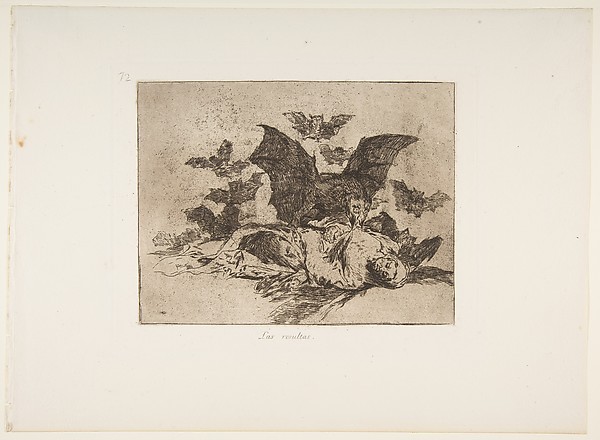 Goya (Francisco de Goya y Lucientes), Plate 72 from "The Disasters of War" (Los Desastres de la Guerra): 'The Consequences' (Las resultas)