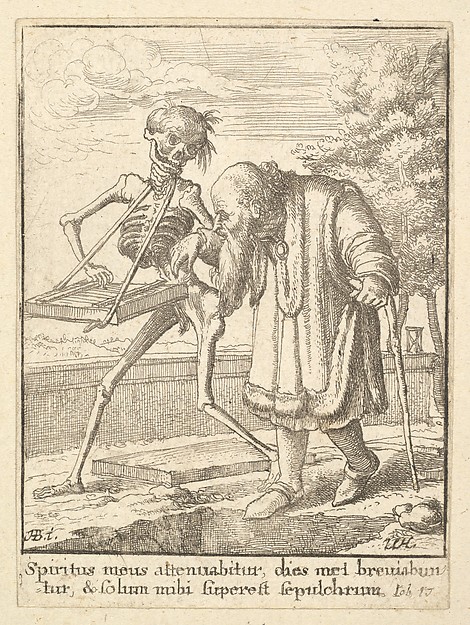 Wenceslaus Hollar, Old Man, from "Dance of Death"