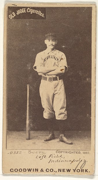 Goodwin & Company, Seery, Left Field, Indianapolis, from the Old Judge series (N172) for Old Judge Cigarettes