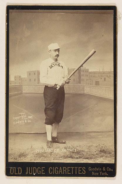 Goodwin & Company, Hanton, Center Field, Detroit, from the series Old Judge Cigarettes