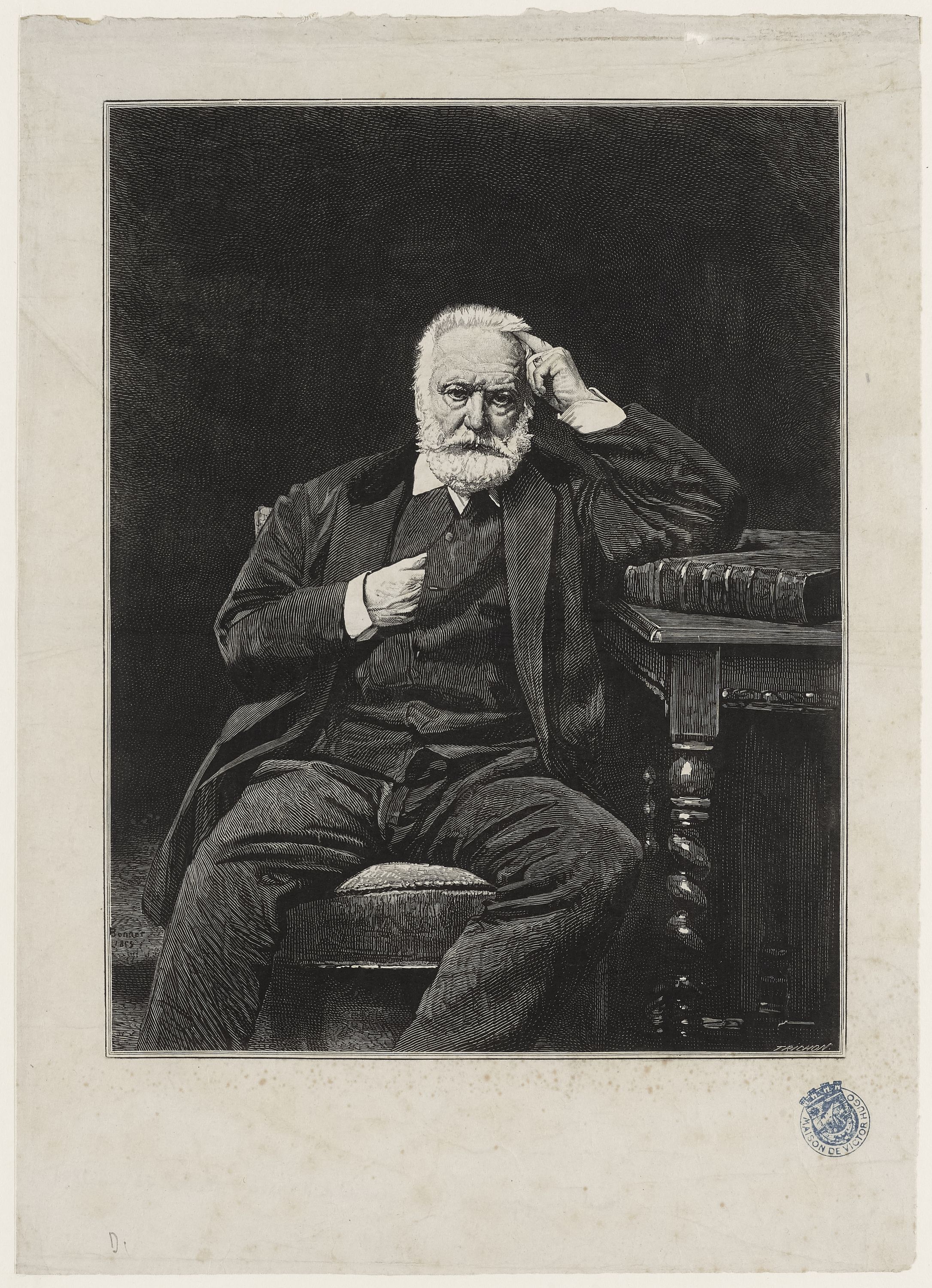 Auguste ou François-Auguste Trichon, Victor Hugo, d'après le tableau de Léon Bonnat