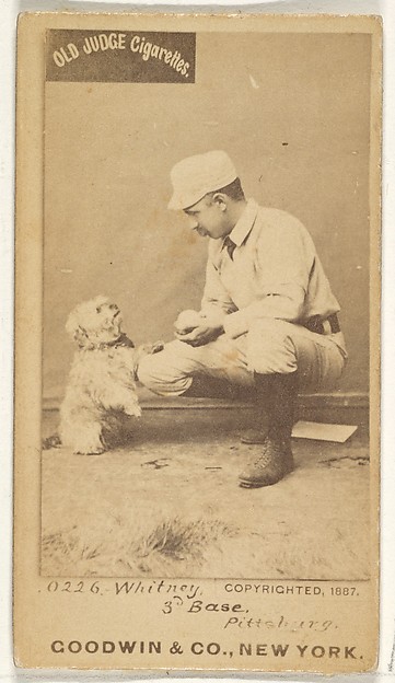 Goodwin & Company, Arthur "Art" Wilson Whitney, 3rd Base, Pittsburgh, from the Old Judge series (N172) for Old Judge Cigarettes