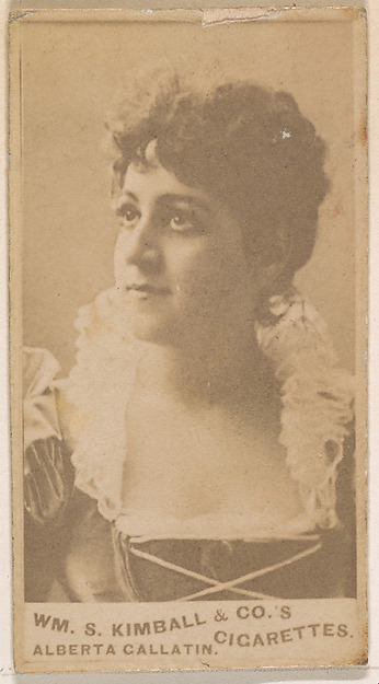 William S. Kimball & Company, Alberta Gallatin, from the Actresses series (N203) issued by Wm. S. Kimball & Co.