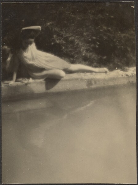 Louis Fleckenstein, [Dancer by Garden Pool]