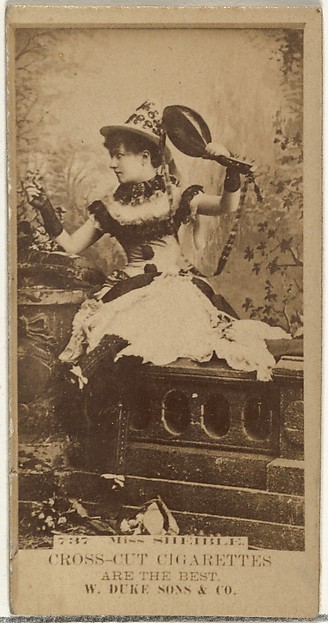 W. Duke, Sons & Co., Card Number 737, Miss Sheible, from the Actors and Actresses series (N145-3) issued by Duke Sons & Co. to promote Cross Cut Cigarettes