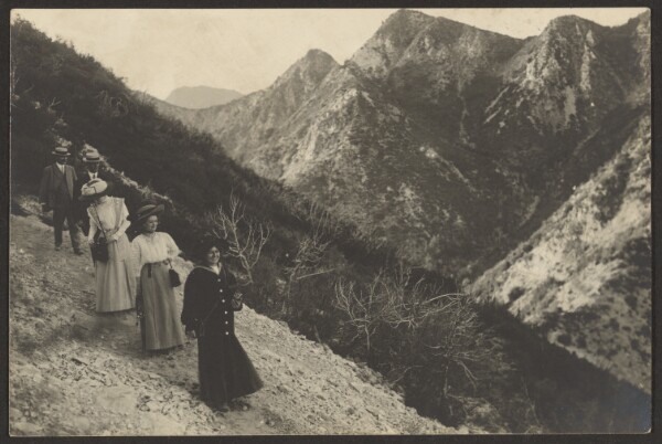Louis Fleckenstein, [Strolling in a Mountainous Landscape]