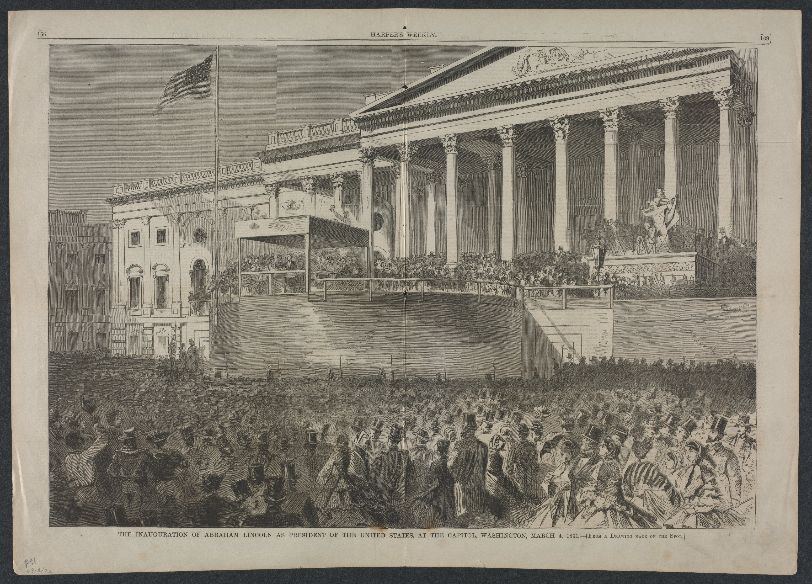 Winslow Homer, The Inauguration of Abraham Lincoln as President of the United States, at the Capitol, Washington, March 4, 1861