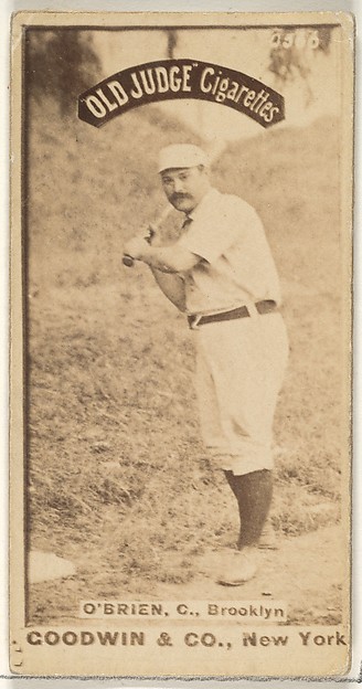 Goodwin & Company, O'Brien, Catcher, Brooklyn, from the Old Judge series (N172) for Old Judge Cigarettes